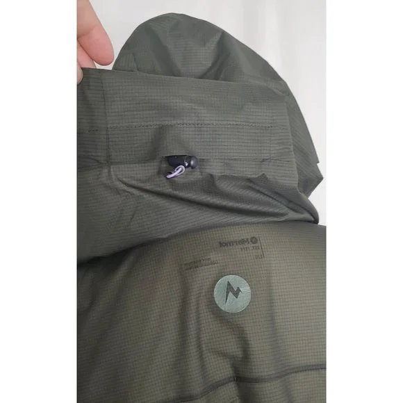 Marmot Jacket L Bantamweight Anorak Packable Green Lihtweight Waterproof - Picture 11 of 14